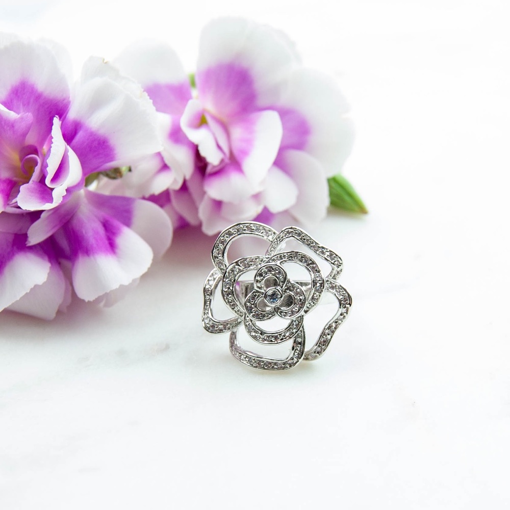 Cubic Zirconia Cocktail Ring | Rose